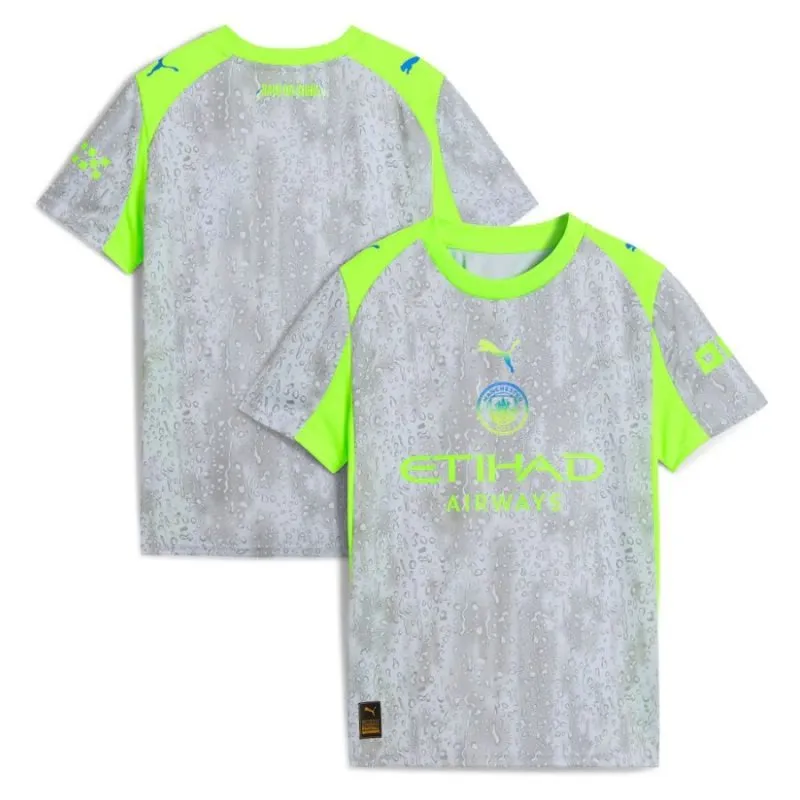 Manchester City 2025/26 Drittes Kindertrikot - Grau