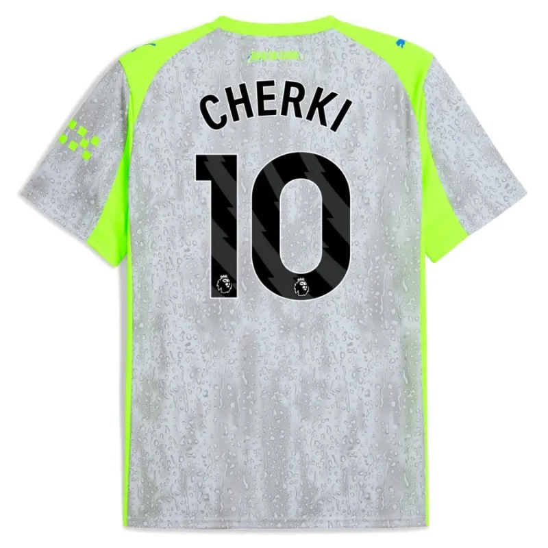 Manchester City CHERKI 2025/26 Troisième Maillot - Gris