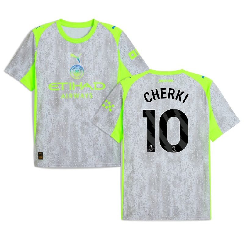 Manchester City CHERKI 2025/26 Troisième Maillot - Gris