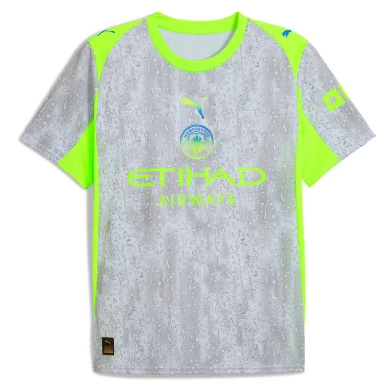Manchester City HAALAND 2025/26 Troisième Kit Enfant - Gris