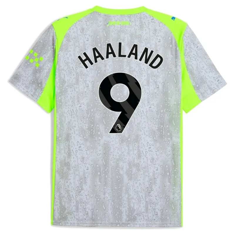 Manchester City HAALAND 2025/26 Troisième Kit Enfant - Gris