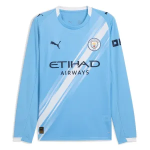 Manchester City 2025/26 Maglia da casa a maniche lunghe - Blu