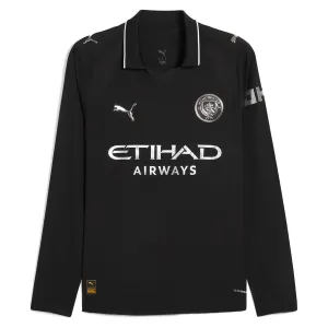 Manchester City 2025/26 Maglia da trasferta a maniche lunghe - Nera