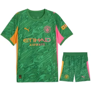 Manchester City 2025/26 Kids Goalkeeper Kit + Shorts - Green