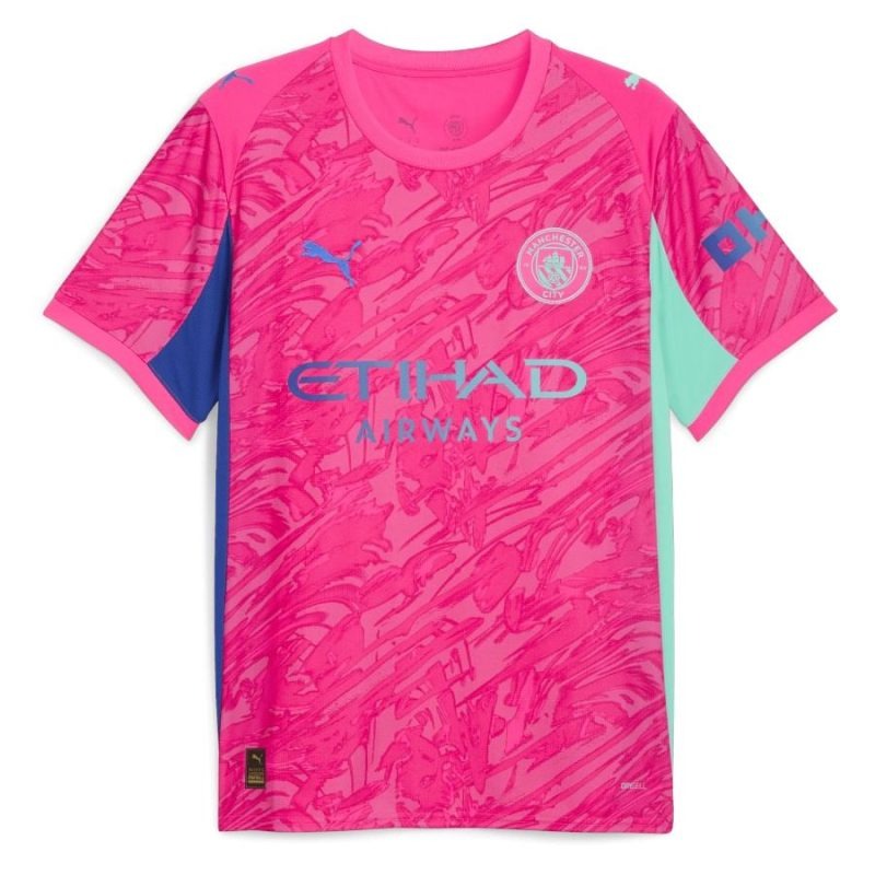Manchester City 2025/26 Kids Goalkeeper Kit + Shorts - Pink