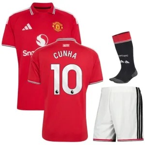 Manchester United CUNHA 2026/27 Home Kids Kit