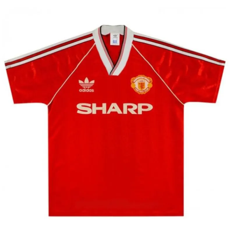 Manchester United 1988 1990 Maillot domicile rétro - Rouge