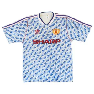 Manchester United 1990 1992 Retro-Auswärtstrikot - Blau