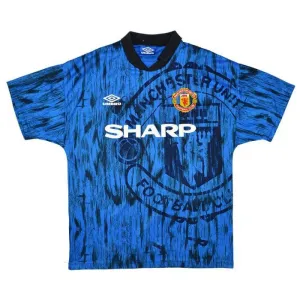 Manchester United 1992/93 Retro-Auswärtstrikot - Blau