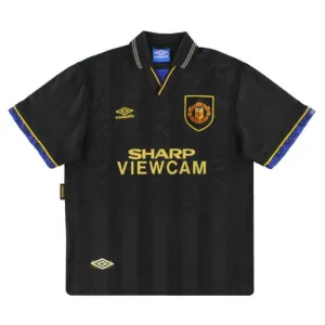 Manchester United Retro-Auswärtstrikot 1993 1995 - Schwarz