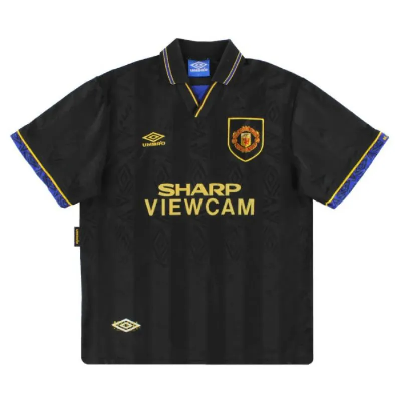 Maglia Away Retrò Manchester United 1993 1995 - Nera