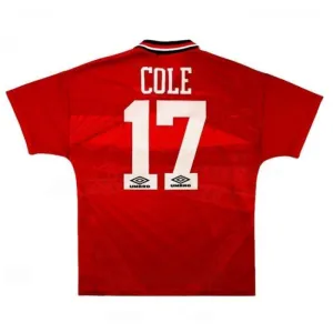 Manchester United COLE 1994 1996 Retro-Heimtrikot - Rot