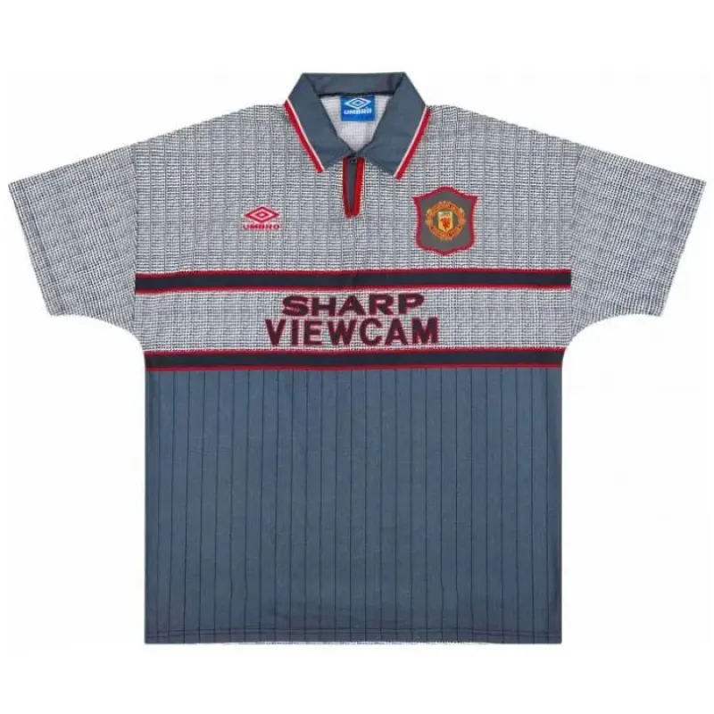 Manchester United Retro-Auswärtstrikot CANTONA 1995-1996 - Grau