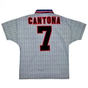 Maillot Extérieur Rétro Manchester United CANTONA 1995-1996 - Gris