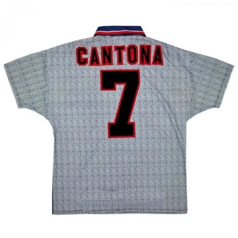 Manchester United Retro-Auswärtstrikot CANTONA 1995-1996 - Grau
