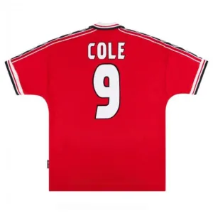 Manchester United COLE 1998 2000 Maillot domicile rétro - Rouge