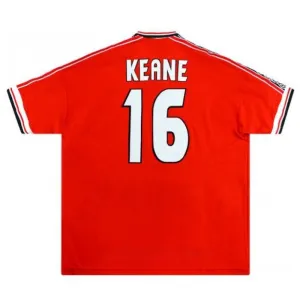 Manchester United KEANE 1998 2000 Maillot domicile rétro - Rouge