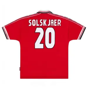 Manchester United SOLSKJAER 1998 2000 Maillot domicile rétro - Rouge
