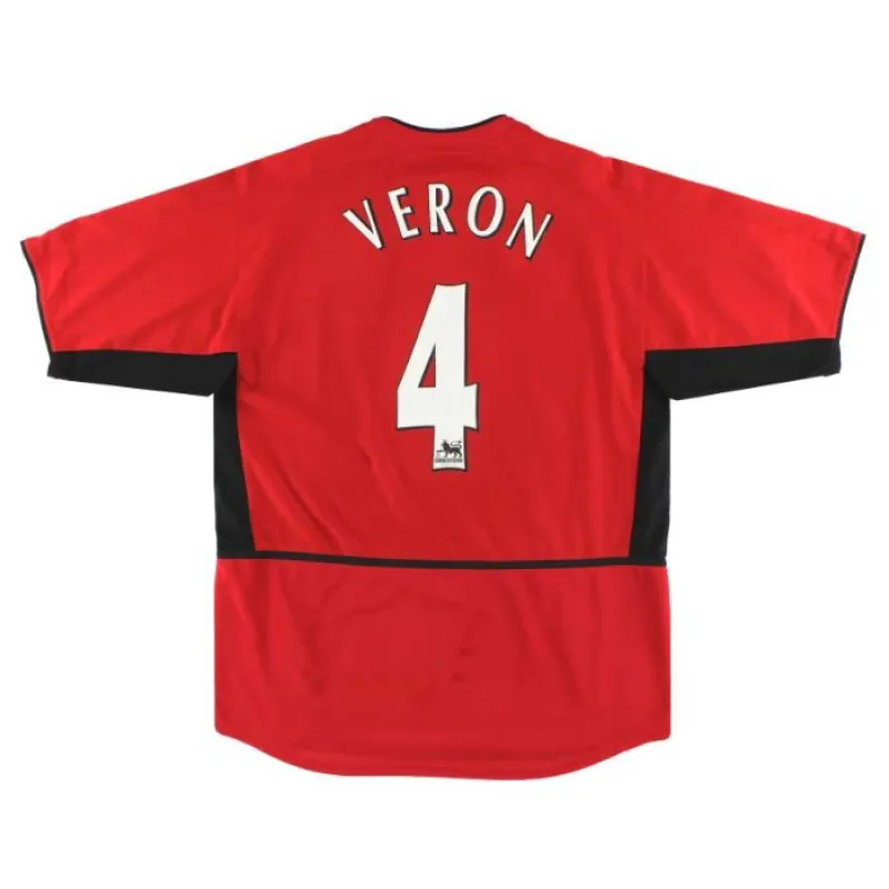 Manchester United VERON 2002 2004 Camiseta retro local - Roja