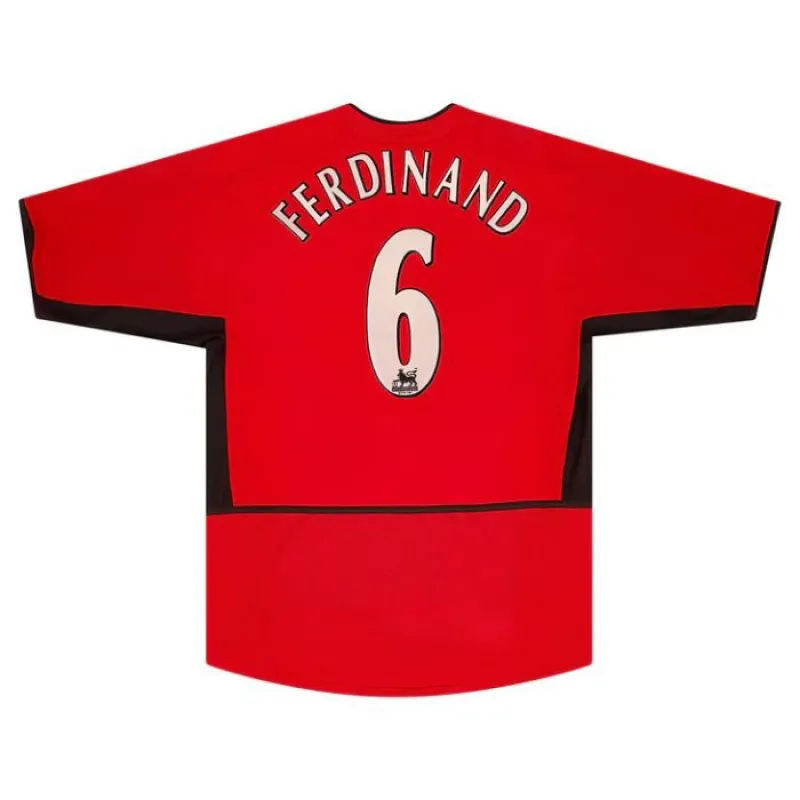 Manchester United FERDINAND 2002 2004 Maillot domicile rétro - Rouge