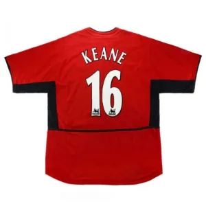 Manchester United KEANE 2002 2004 Maillot domicile rétro - Rouge