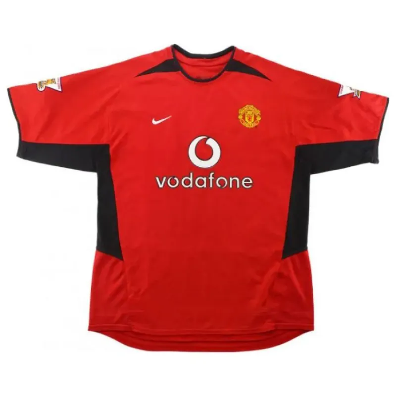 Manchester United SOLSKJAER 2002 2004 Maillot domicile rétro - Rouge