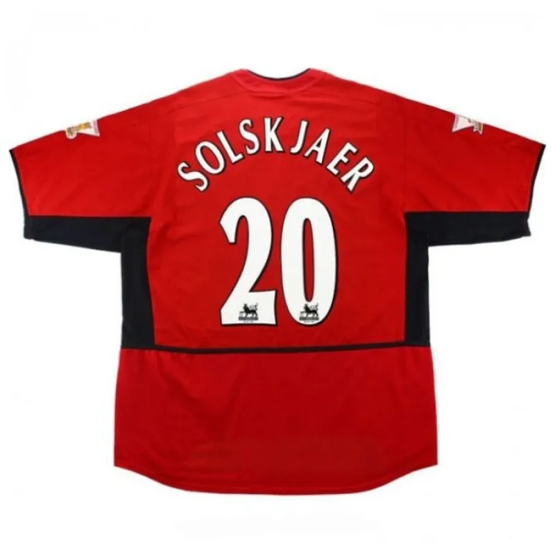 Manchester United SOLSKJAER 2002 2004 Maillot domicile rétro - Rouge