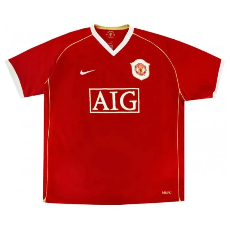 Manchester United SOLSKJAER 2006/07 Maillot domicile rétro - Rouge