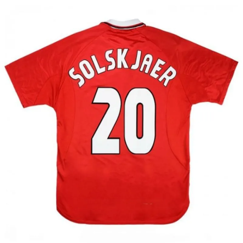Manchester United SOLSKJAER 1997 2000 Retro-Heimtrikot - Rot