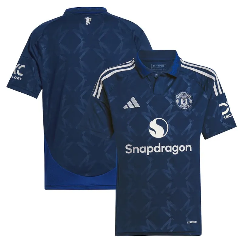 Manchester United 2024/25 Kids' Away Jersey - Blue