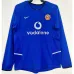 Troisième maillot rétro manches longues de Manchester United 2002/03 - Bleu
