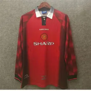 Maglia retro maniche lunghe di casa di Manchester United nel 1996 - Rossa