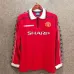 Maillot rétro manches longues domicile de Manchester United en 1998/99 - Rouge