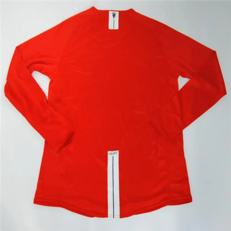 Maillot rétro manches longues de la finale de la Ligue des Champions UEFA 2007/08 de Manchester United - Rouge