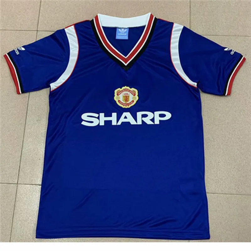 Troisième maillot rétro bleu de Manchester United en 1984