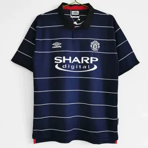 Maglia retro di trasferta di Manchester United 1999/00 - Azzurra