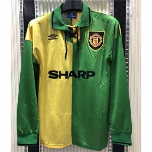 Manchester United Retro Long-Sleeve Jersey 1992 - 94 - Green/Yellow