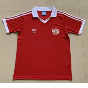 Maillot rétro domicile de Manchester United 1980 - Rouge
