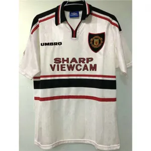 Maillot rétro d'extérieur de Manchester United 1988/89 - Blanc