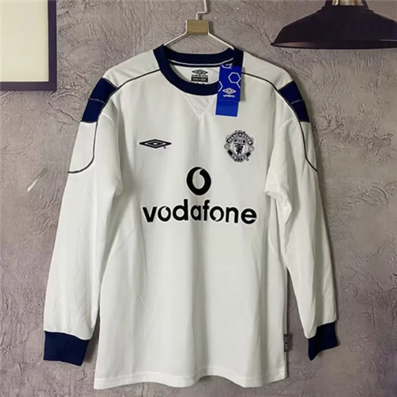 Manchester United Retro Long-Sleeve Jersey 1999/00 Away - White