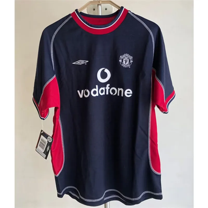Maillot rétro troisième de Manchester United 2001/02 - Bleu
