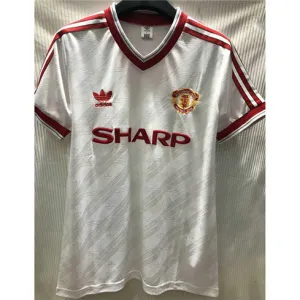 Maglia retro di trasferta di Manchester United 1986- Bianca