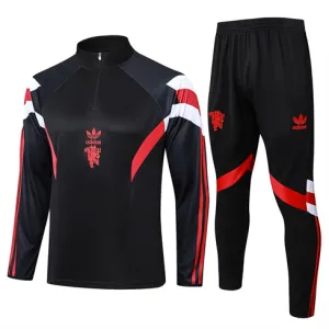 Costume de sport pour enfants de Manchester United 2024/25 Noir