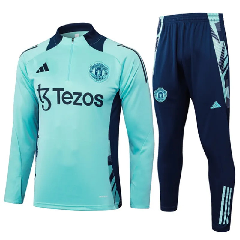Manchester United 2024/25 Kids Pale Green Training Set