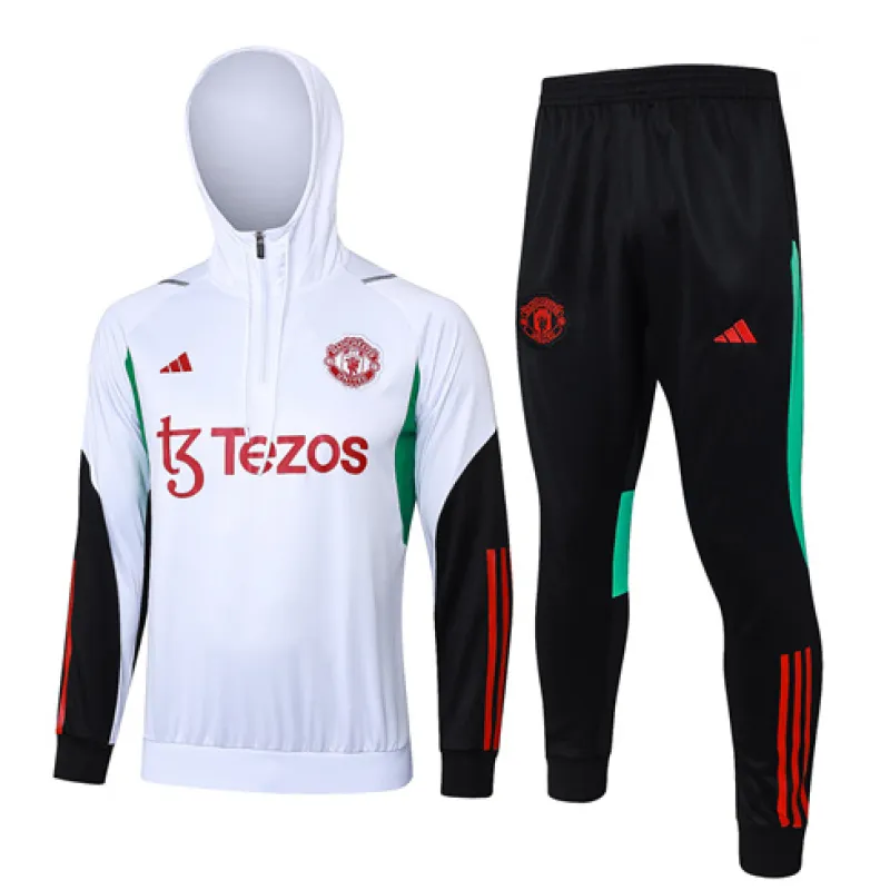 Manchester United Kids' Hooded Sports Suit 2024/25 White