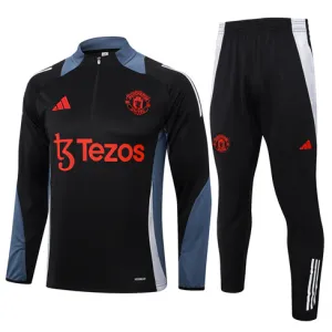 Costume de sport pour enfants de Manchester United 2024/25 Noir