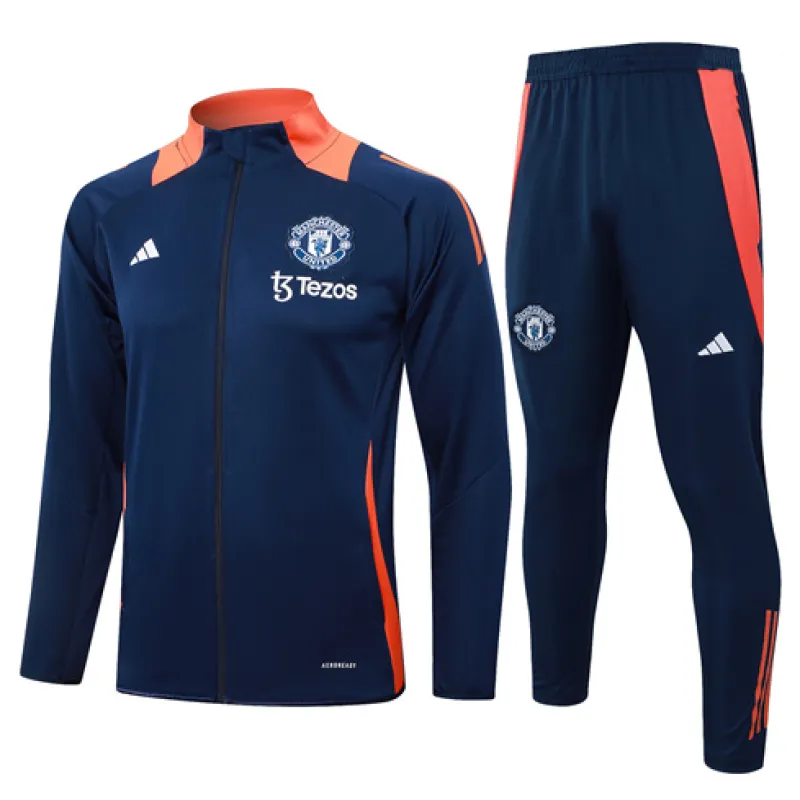 Veste de sport pour enfants de Manchester United 2024/25 Bleu