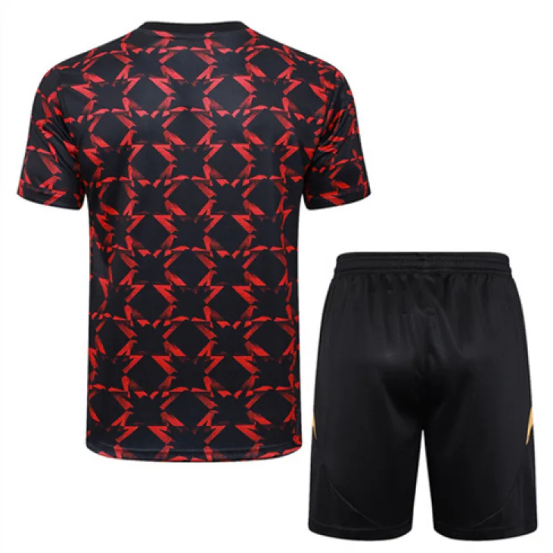 Maillot de formation + Short de Manchester United 2024/25 Noir/Rouge