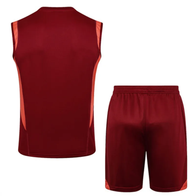 Set di shorts e gilet di Manchester United 2024/25 Rosso vino