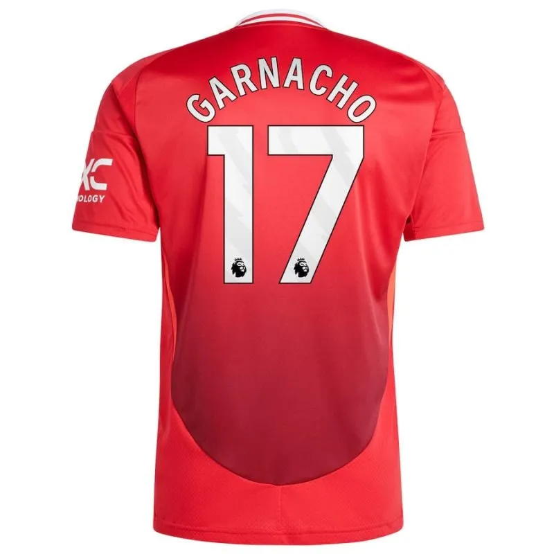 Set di maglia per bambini di casa di Manchester United con Garnacho 2024/25 - Rosso